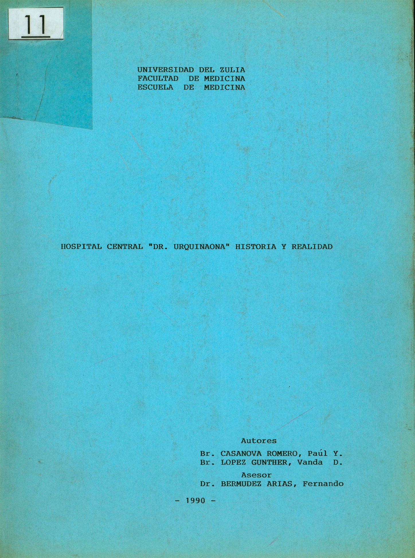 Hospital Central Dr. "Urquinaona" historia y realidad
      <i>es</i>