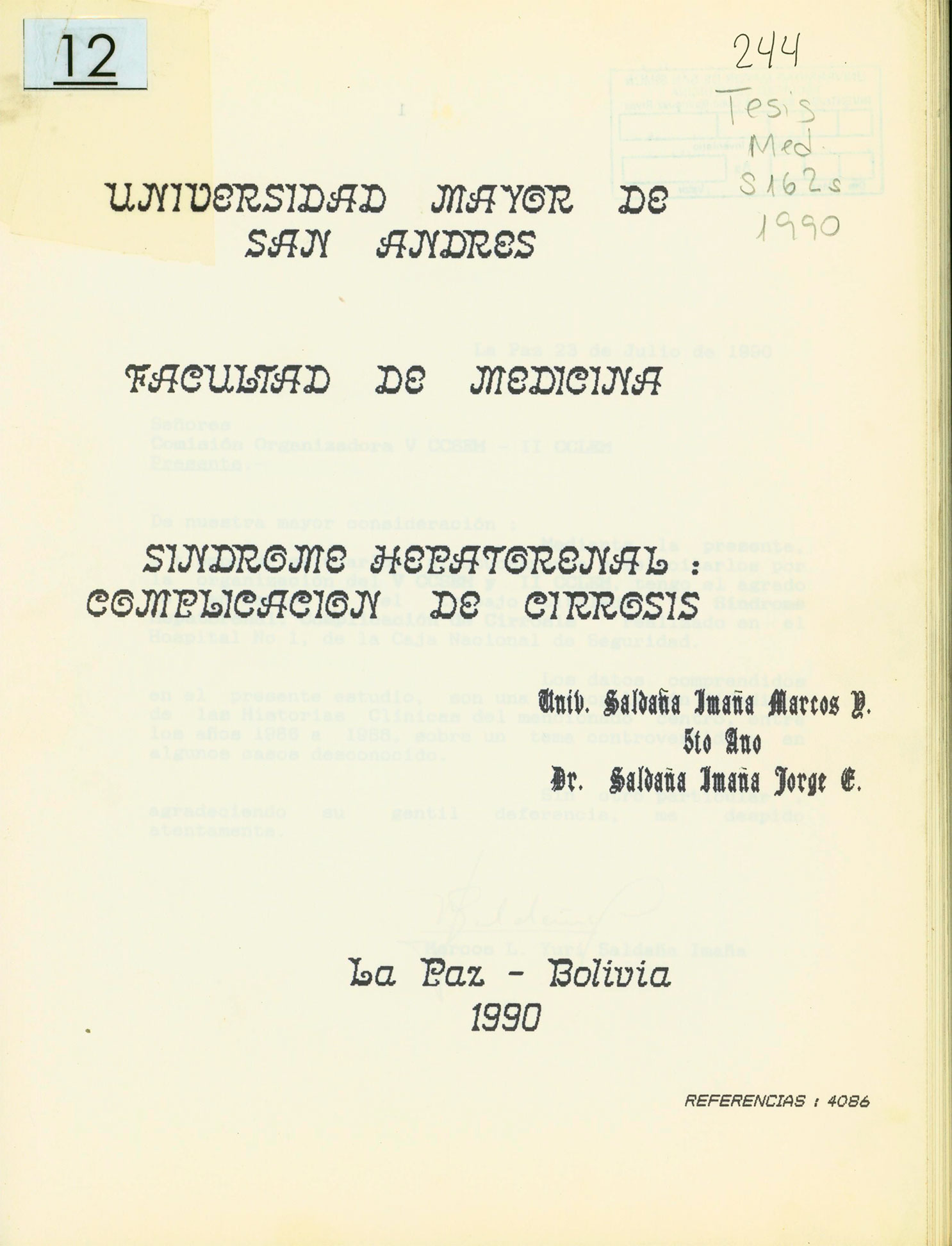 Síndrome Hepatorrenal complicación de cirrosis
      <i>es</i>